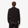 Sweter z naszywką z dzianiny w prążki