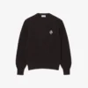 Sweter z naszywką z dzianiny w prążki