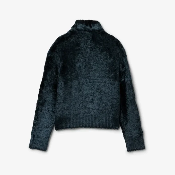Sweter z weluru z kołnierzem Polo z kolekcji Runway Sweter z weluru z kołnierzem Polo z kolekcji Runway