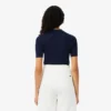 Sweter z wełny merynosowej z kołnierzem Polo i dzianiną 3D Sweter z wełny merynosowej z kołnierzem Polo i dzianiną 3D