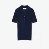 Sweter z wełny merynosowej z kołnierzem Polo i dzianiną 3D Sweter z wełny merynosowej z kołnierzem Polo i dzianiną 3D