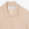 Sweter z wełny merynosowej z kołnierzem Polo i dzianiną 3D Sweter z wełny merynosowej z kołnierzem Polo i dzianiną 3D