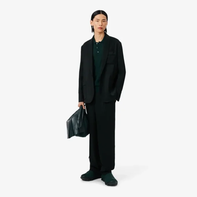 Sweter z wełny merynosowej z kołnierzem Polo z kolekcji Runway