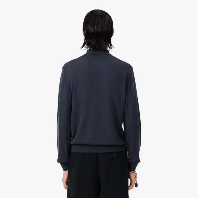 Sweter z wełny merynosowej z kołnierzem Polo z kolekcji Runway