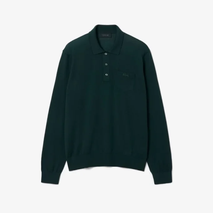 Sweter z wełny merynosowej z kołnierzem Polo z kolekcji Runway