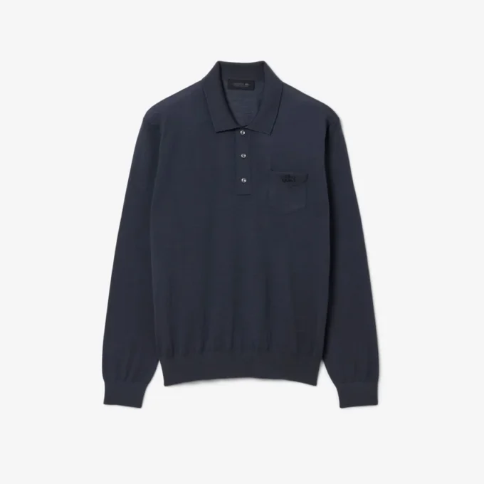 Sweter z wełny merynosowej z kołnierzem Polo z kolekcji Runway