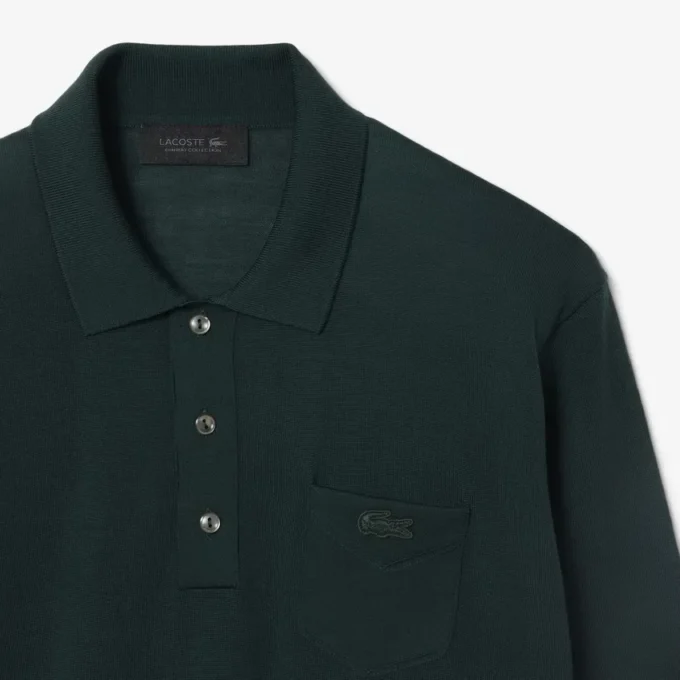 Sweter z wełny merynosowej z kołnierzem Polo z kolekcji Runway