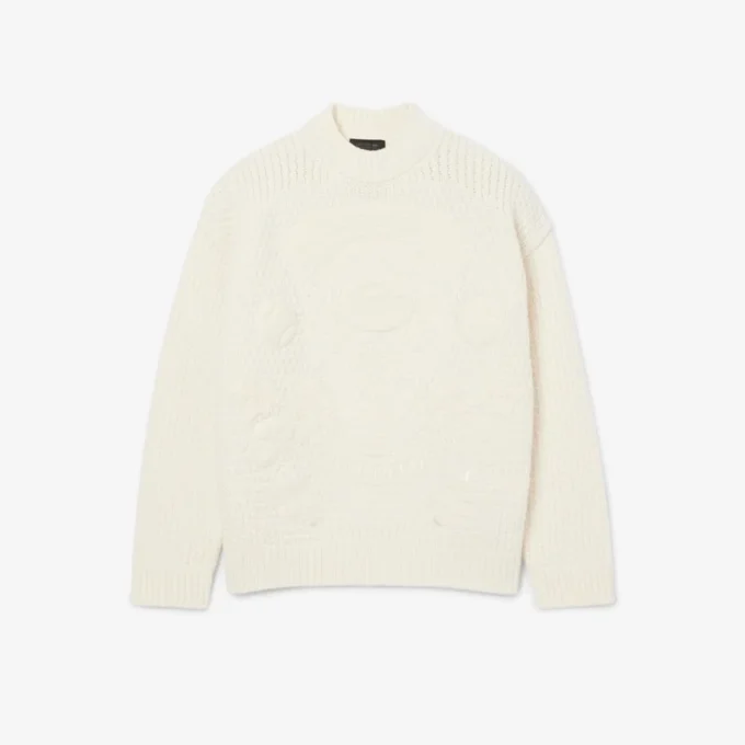 Sweter z wełny z haftowaną naszywką z kolekcji Runway