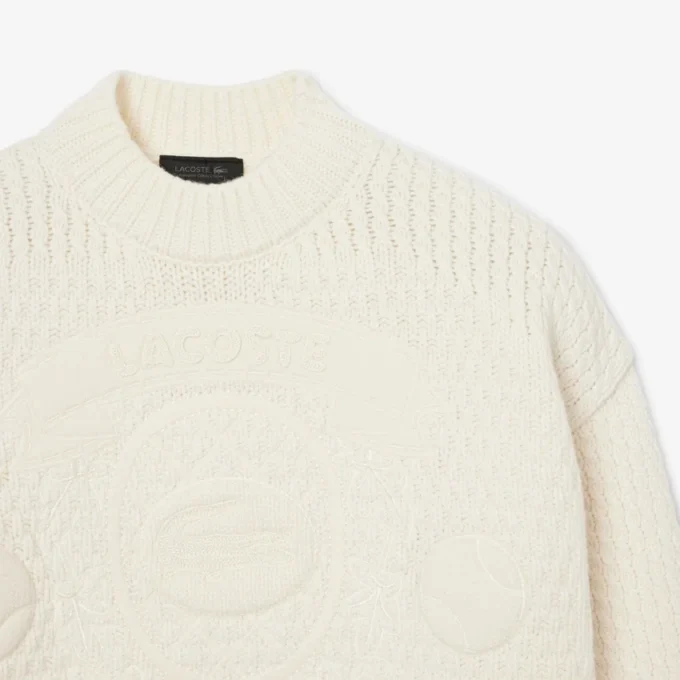 Sweter z wełny z haftowaną naszywką z kolekcji Runway