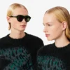 Sweter z wzorem krokodyla w stylu z wybiegu