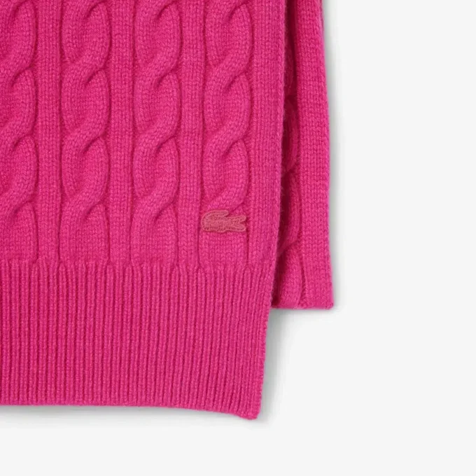 Szalik z kaszmiru w splot kablowy z kolekcji Runway Szalik z kaszmiru w splot kablowy z kolekcji Runway