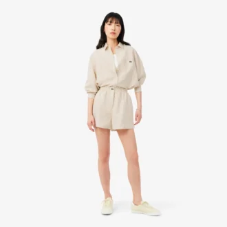Szorty oversize z mieszanki lnu The Blend