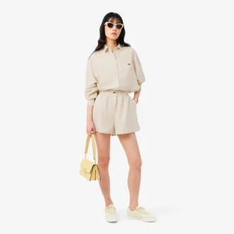 Szorty oversize z mieszanki lnu The Blend