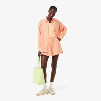 Szorty oversize z mieszanki lnu The Blend