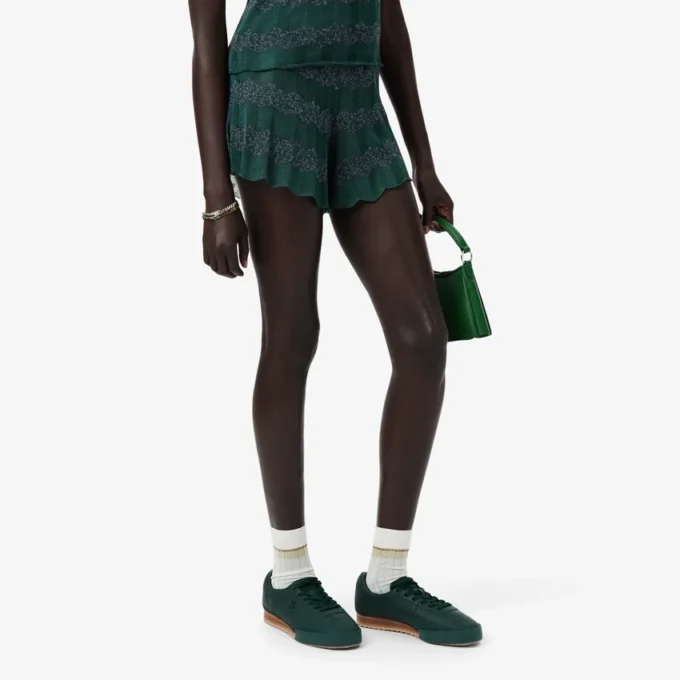 Szorty z dzianiny typu pointelle z kolekcji Runway Szorty z dzianiny typu pointelle z kolekcji Runway