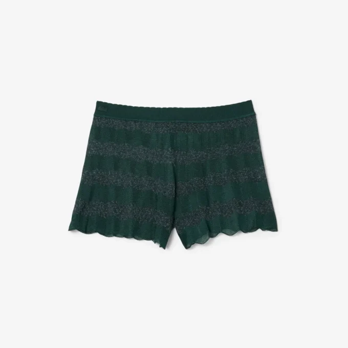 Szorty z dzianiny typu pointelle z kolekcji Runway Szorty z dzianiny typu pointelle z kolekcji Runway