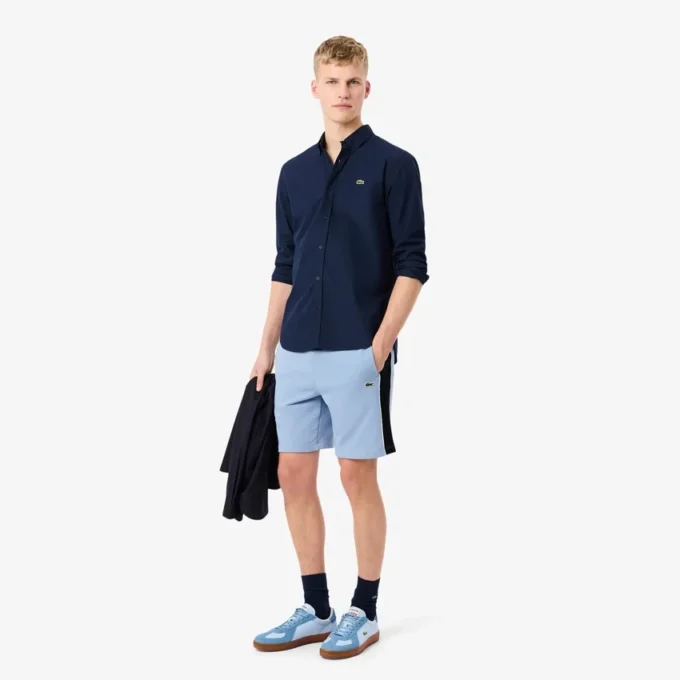 Szorty z polaru o regularnym kroju w stylu colorblock Szorty z polaru o regularnym kroju w stylu colorblock