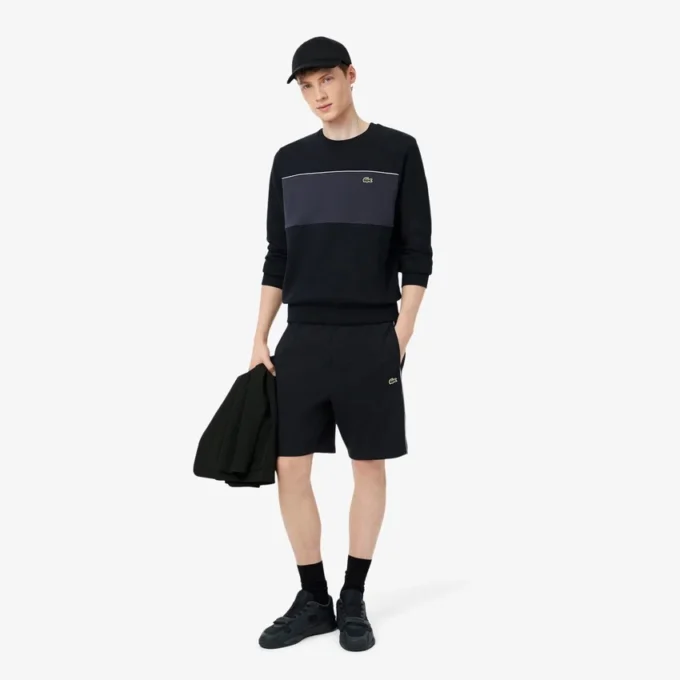 Szorty z polaru o regularnym kroju w stylu colorblock Szorty z polaru o regularnym kroju w stylu colorblock