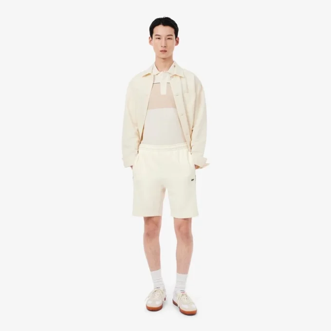 Szorty z polaru o regularnym kroju w stylu colorblock Szorty z polaru o regularnym kroju w stylu colorblock