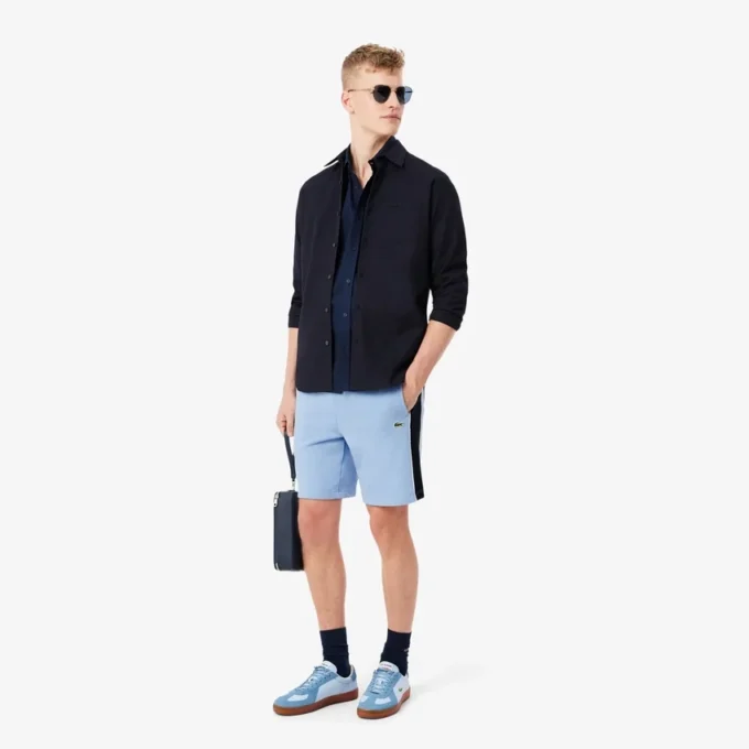 Szorty z polaru o regularnym kroju w stylu colorblock Szorty z polaru o regularnym kroju w stylu colorblock
