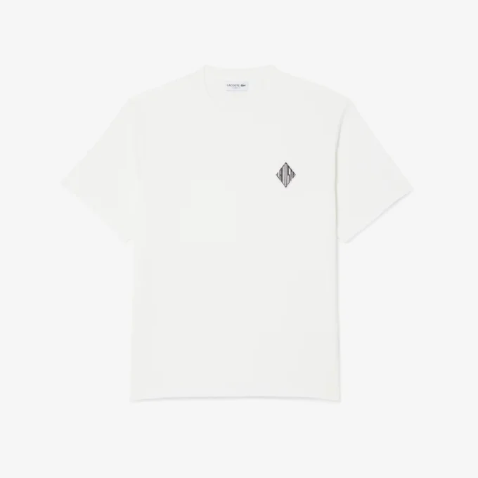 T-shirt o klasycznym kroju z dużą naszywką T-shirt o klasycznym kroju z dużą naszywką