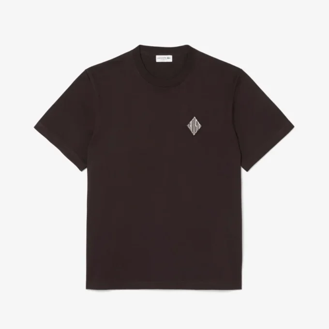 T-shirt o klasycznym kroju z dużą naszywką T-shirt o klasycznym kroju z dużą naszywką