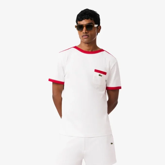 T-shirt z grubej bawełny z detalem w postaci kieszeni T-shirt z grubej bawełny z detalem w postaci kieszeni
