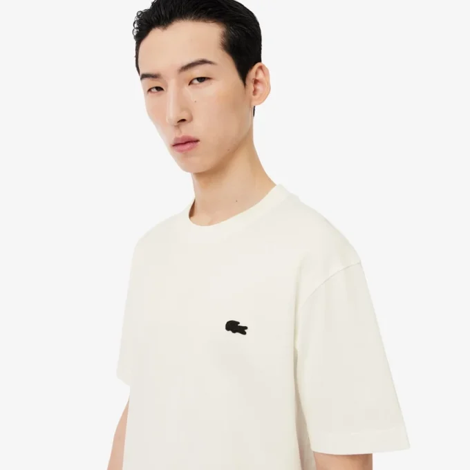 T-shirt z grubej bawełny z nadrukiem T-shirt z grubej bawełny z nadrukiem