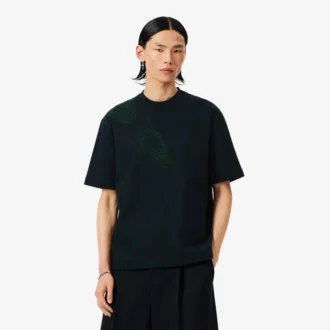 T-shirt z haftowanym krokodylem z kolekcji Runway