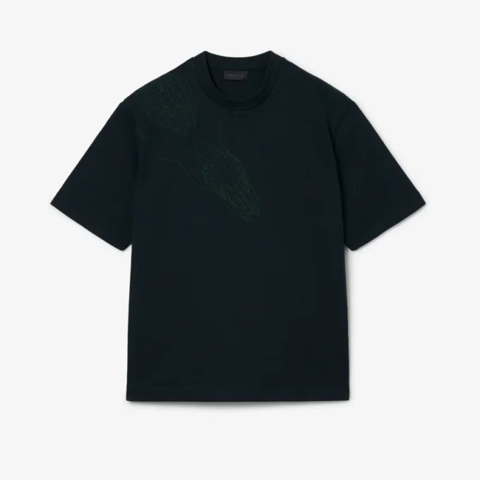 T-shirt z haftowanym krokodylem z kolekcji Runway T-shirt z haftowanym krokodylem z kolekcji Runway