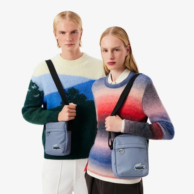 Torba typu satchel z motywem krokodyla w orientacji poziomej Torba typu satchel z motywem krokodyla w orientacji poziomej
