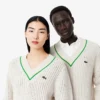 Unisexowy sweter tenisowy w paski z dekoltem w serek Unisexowy sweter tenisowy w paski z dekoltem w serek