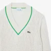 Unisexowy sweter tenisowy w paski z dekoltem w serek Unisexowy sweter tenisowy w paski z dekoltem w serek