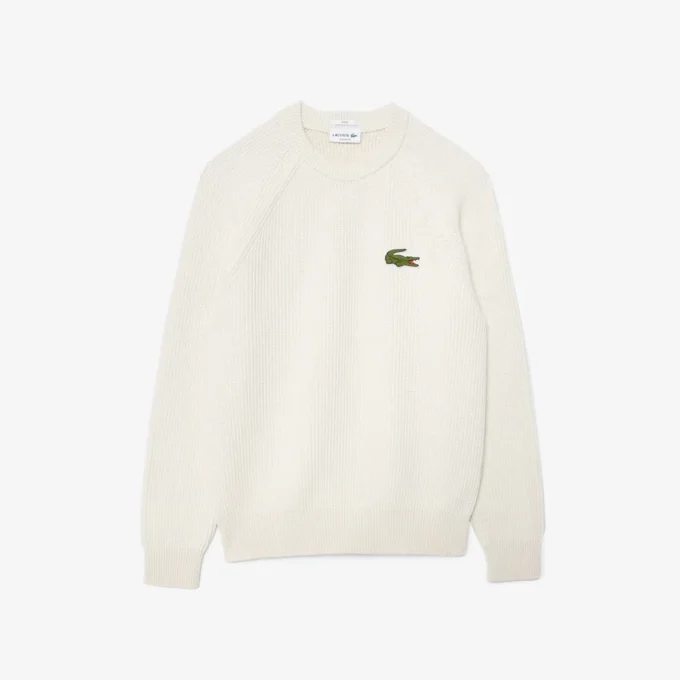 Unisexowy sweter z prążkowanej bawełny z naszywką Unisexowy sweter z prążkowanej bawełny z naszywką