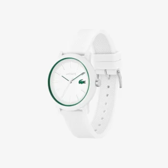 Zegarek Lacoste.12.12 z białym silikonowym paskiem