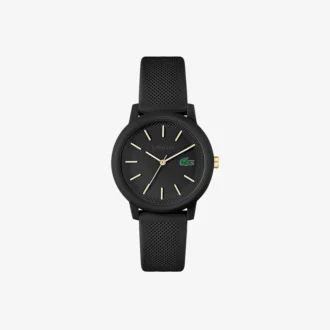 Zegarek Lacoste.12.12 z czarnym silikonowym paskiem