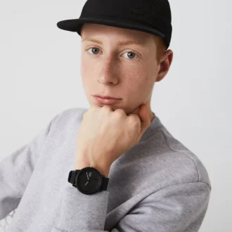 Zegarek Lacoste.12.12 z czarnym silikonowym paskiem
