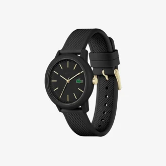 Zegarek Lacoste.12.12 z czarnym silikonowym paskiem