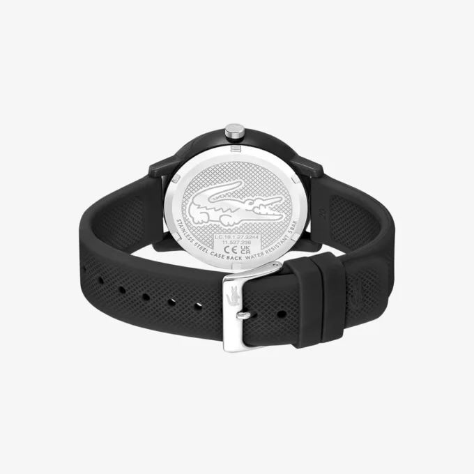 Zegarek Lacoste.12.12 z czarnym silikonowym paskiem Zegarek Lacoste.12.12 z czarnym silikonowym paskiem